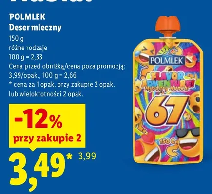 Deser mleczny Polmlek promocja w Lidl