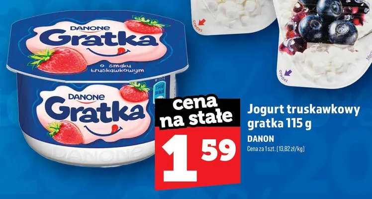 Jogurt truskawkowy Gratka Danone promocja w TOPAZ