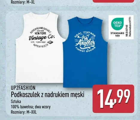 Podkoszulek z nadrukiem męski Up2fashion promocja w Aldi