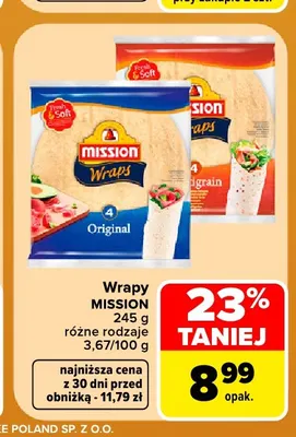 Wrapy Mission Original promocja w Carrefour Market
