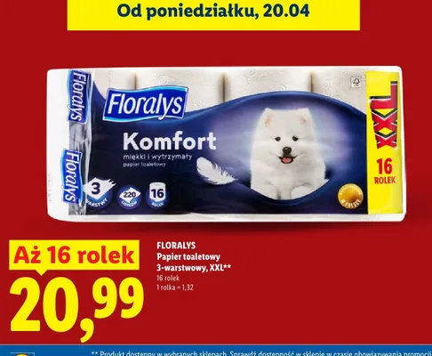 Papier toaletowy Komfort 3-warstwowy promocja w Lidl