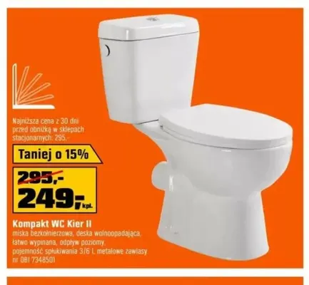 Kompakt Wc Kier Ii promocja w OBI