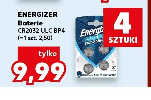 Baterie Energizer CR2032 4-pak promocja w Kaufland