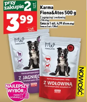 Karma dla psa Fiona&Atos promocja w TOPAZ