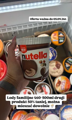 Lody Nutella promocja w Biedronka