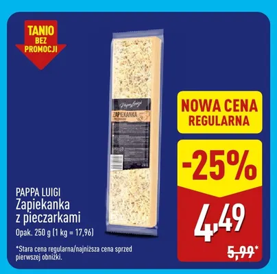 Zapiekanka z pieczarkami Pappa Luigi promocja w Aldi
