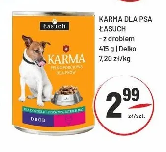 Karma dla psa z drobiem Łasuch promocja w Sedal