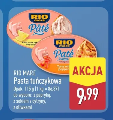 Pasta tuńczykowa z papryką Rio Mare promocja w Aldi