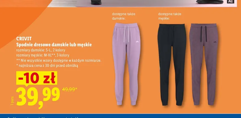 Spodnie dresowe męskie Crivit promocja w Lidl