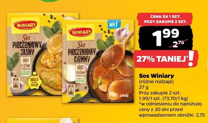 Sos pieczeniowy jasny Winiary promocja w Netto