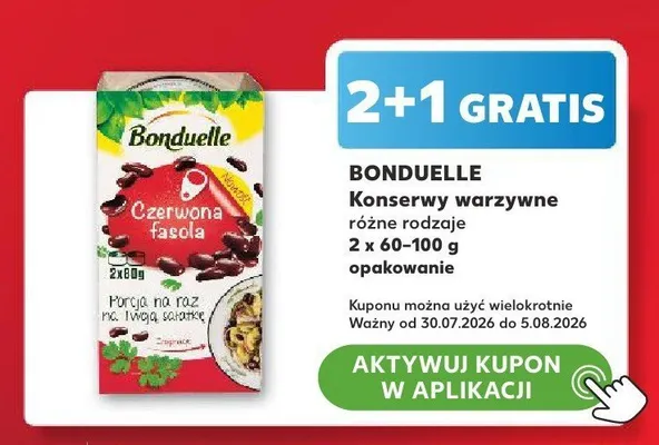 Konserwy warzywne Bonduelle czerwona fasola 2-pak promocja w Kaufland