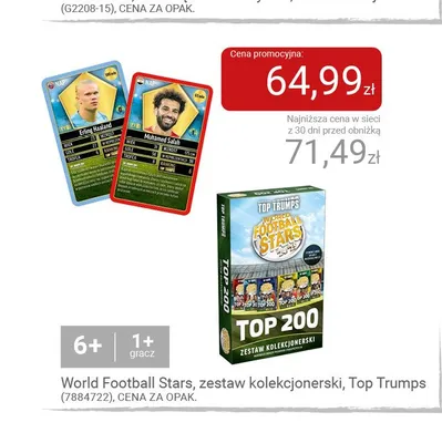 Gra karciana Top Trumps World Football Stars zestaw kolekcjonerski promocja w Smyk
