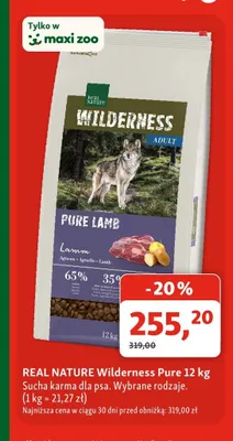 Sucha karma dla psa REAL NATURE Wilderness Pure promocja w MAXI ZOO