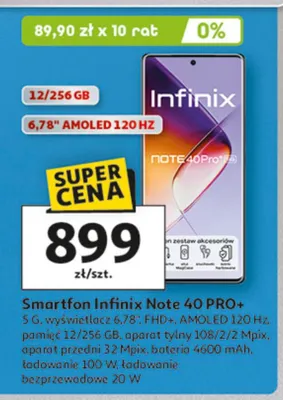 Smartfon Infinix Note 40 PRO+ promocja w Auchan