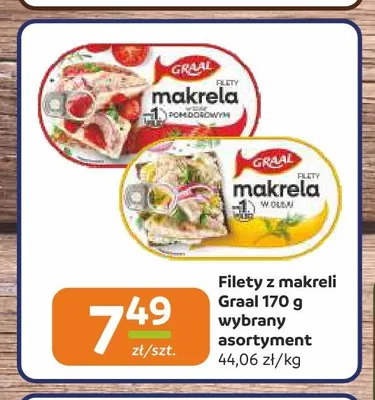 Filety z makreli w sosie pomidorowym Graal promocja w Gama