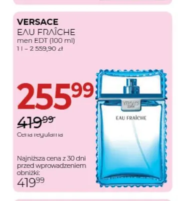 Woda toaletowa Eau Fraîche Versace promocja w Drogerie Jawa