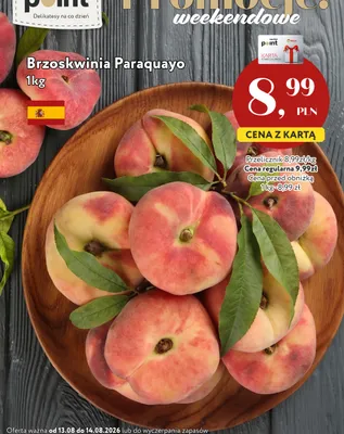 Brzoskwinia Paraguayo Hiszpania promocja w Market Point