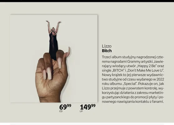 Płyta CD Lizzo Bitch promocja w Empik