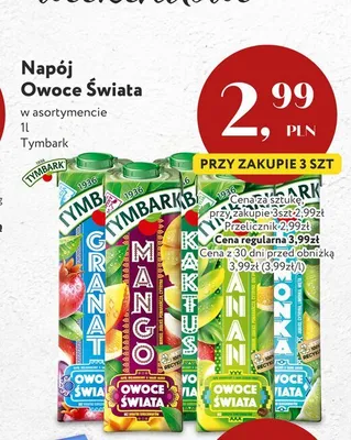 Napój Owoce Świata Tymbark Kaktus promocja w Market Point