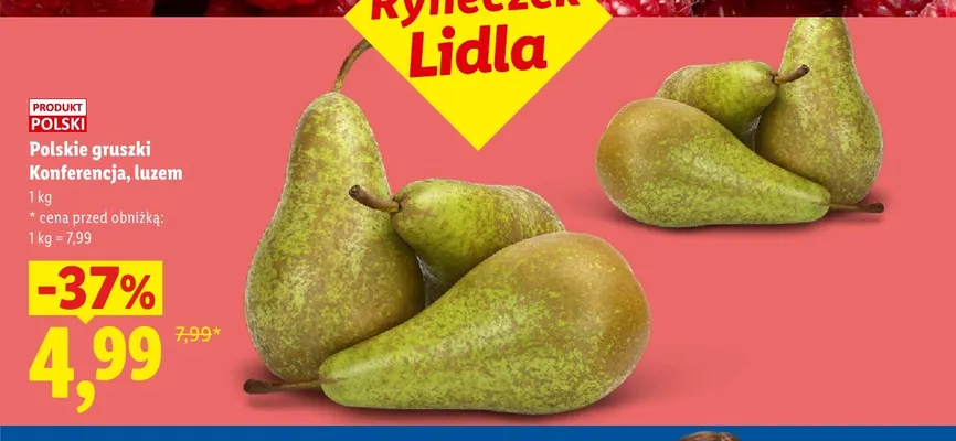 Gruszki polskie Konferencja luzem Ryneczek Lidla promocja w Lidl