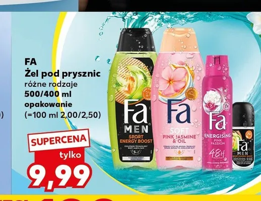 Żel pod prysznic Fa Energising Pink Passion promocja w Kaufland
