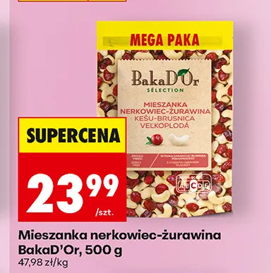 Mieszanka nerkowiec-żurawina BakaD'Or promocja w Biedronka