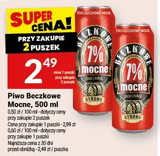 Piwo Beczkowe Mocne, 500 ml promocja w Twój Market