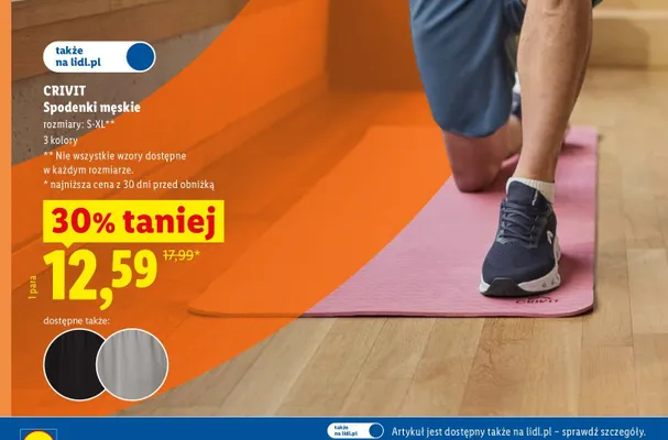 Spodenki męskie Crivit promocja w Lidl