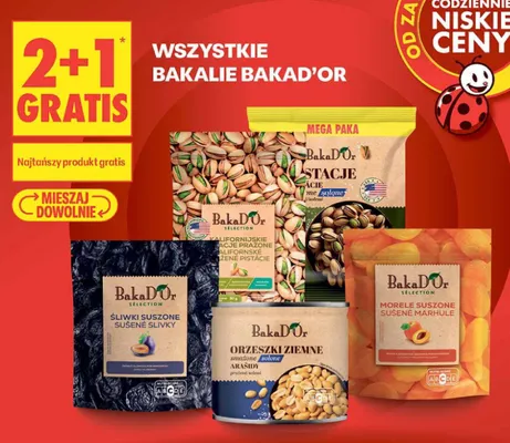 Orzeszki ziemne smażone solone Bakad'or promocja w Biedronka