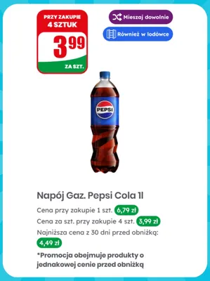 Napój gazowany Pepsi Cola promocja w Dino