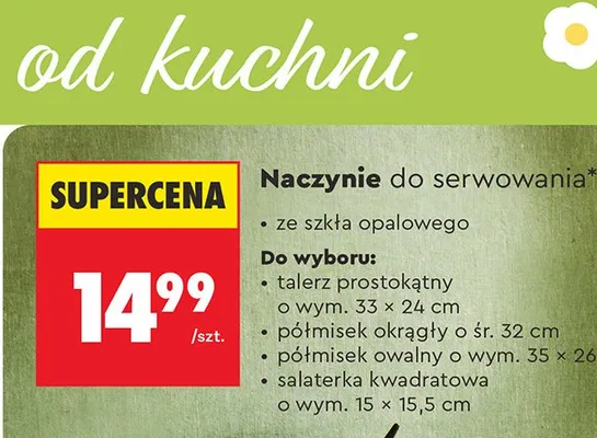 Naczynie do serwowania - salaterka kwadratowa promocja w Biedronka
