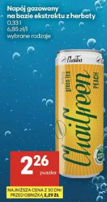 Napój gazowany na bazie ekstraktu z herbaty wybrane rodzaje promocja w Delikatesy Centrum