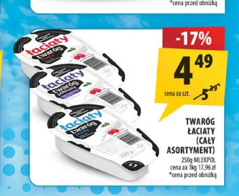 Twaróg Łaciaty Mlekpol promocja w Arhelan