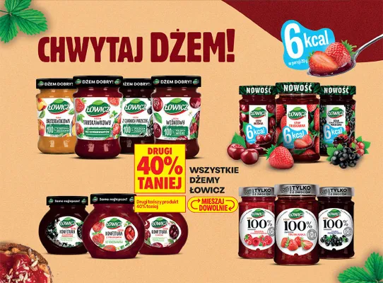 Dżem Łowicz 100% z owoców promocja w Biedronka