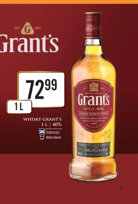 Whisky Grant's Triple Wood promocja w Dino
