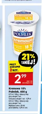 Kremowa 18% Polmlek promocja w Twój Market