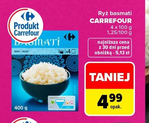 Ryż basmati Carrefour promocja w Carrefour Market