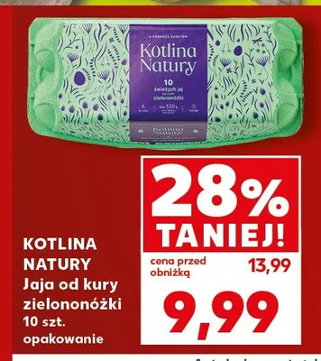Jajka kurze od kury zielononóżki Kotlina Natury promocja w Kaufland
