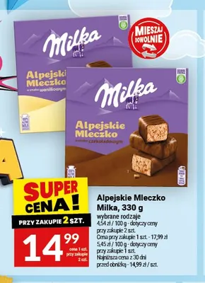 Alpejskie Mleczko Milka promocja w Twój Market