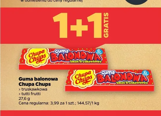 Guma balonowa Chupa Chups truskawkowa promocja w Netto