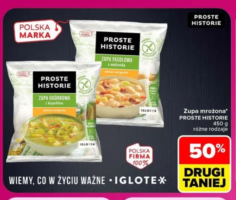 Zupa mrożona Proste Historie fasolowa z wędzonką promocja w Carrefour