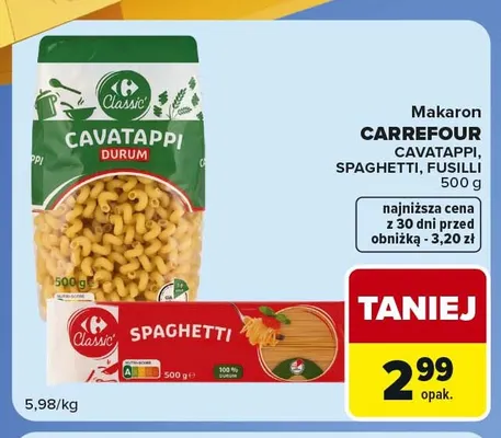 Makaron Fusilli Carrefour promocja w Carrefour Market