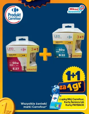Żarówki marki Carrefour promocja w Carrefour