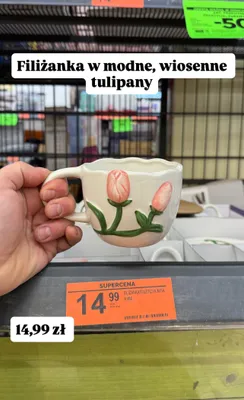 Filiżanka w tulipany promocja w Biedronka