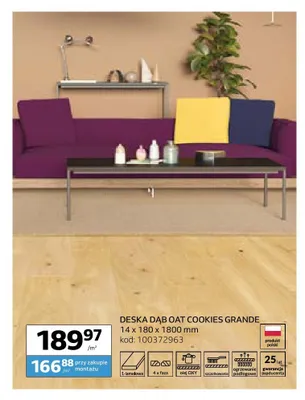 Deska Dąb Oat Cookies Grande Barlinek promocja w Komfort