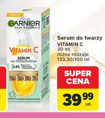 Serum do twarzy Garnier Vitamin C promocja w Carrefour