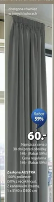 Zasłona AUSTRA 140x300cm promocja w Jysk