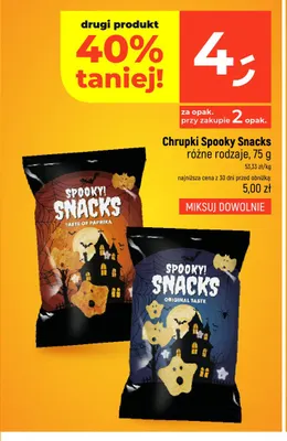 Chrupki Spooky Snacks Taste of Paprika promocja w Dealz