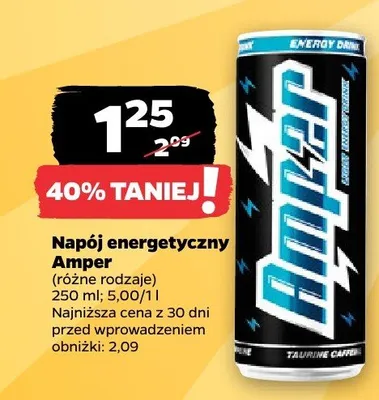 Napój energetyczny Amper promocja w Netto