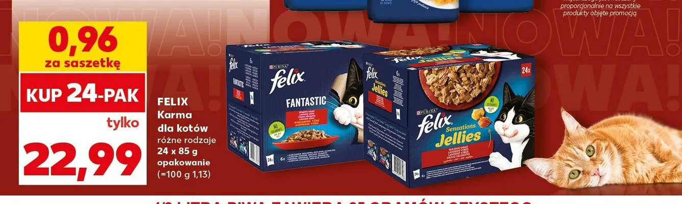 Karma dla kotów Felix Fantastic promocja w Kaufland